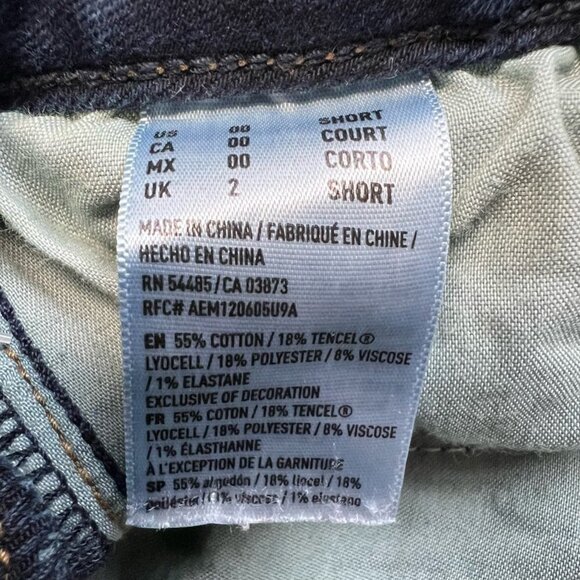 American Eagle Outfitters Womens Skinny Jeans Blue Super Stretch Denim 00 Short - Picture 11 of 11